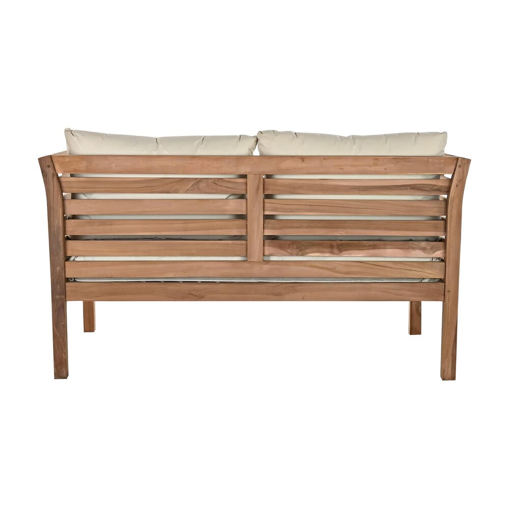 Garden sofa DKD Home Decor Brown Teak Cotton (155 x 85 x 70 cm)