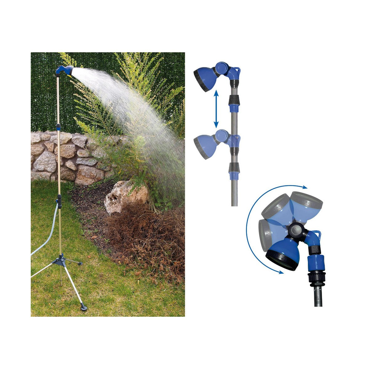 Duschmontering aqua kontroll blå fågel trädgård