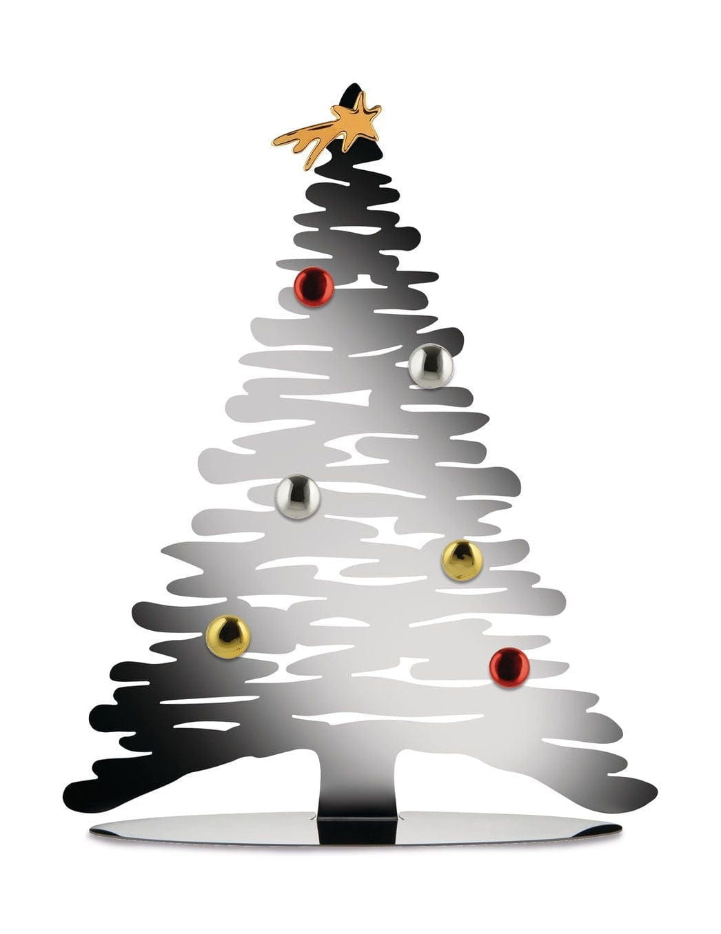 Alessi Bark till julen julgran med magnetbollar stål, 45 cm