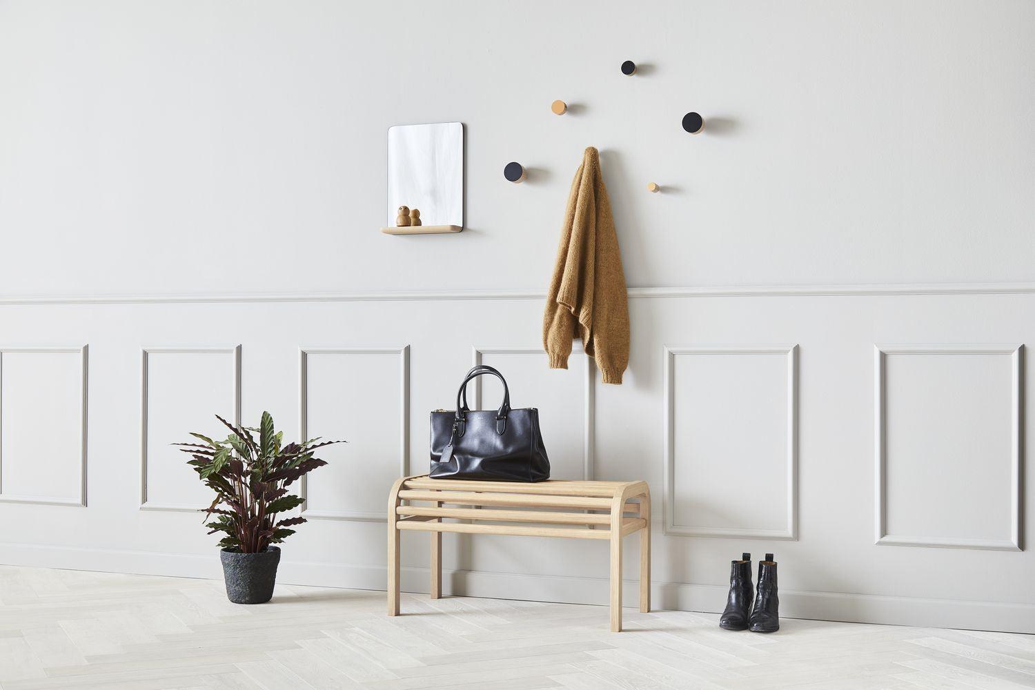 Andersen Furniture Kontrast knag Ø7 cm, ek/beige
