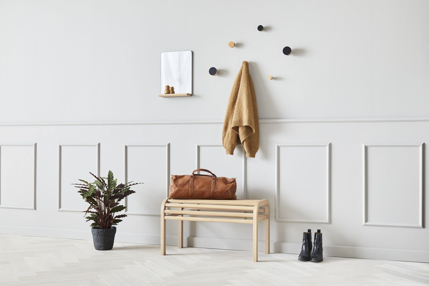 Andersen Furniture Kontrast knag Ø7 cm, ek/beige