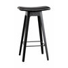 Andersen Furniture HC1 Barstol i svart ek, svart lädersäte, h 67 cm