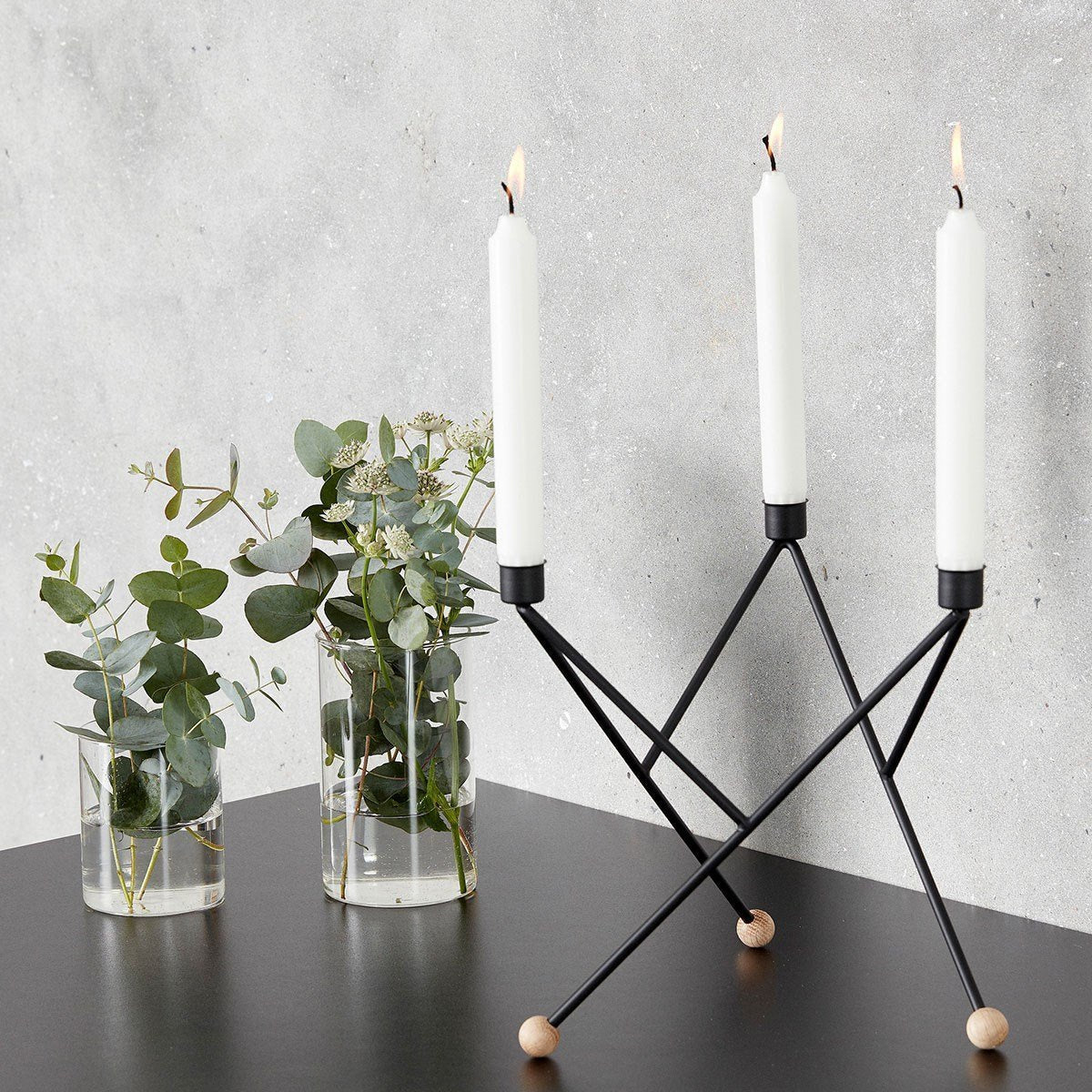 Andersen Furniture North Star Candlestick, svart, medium