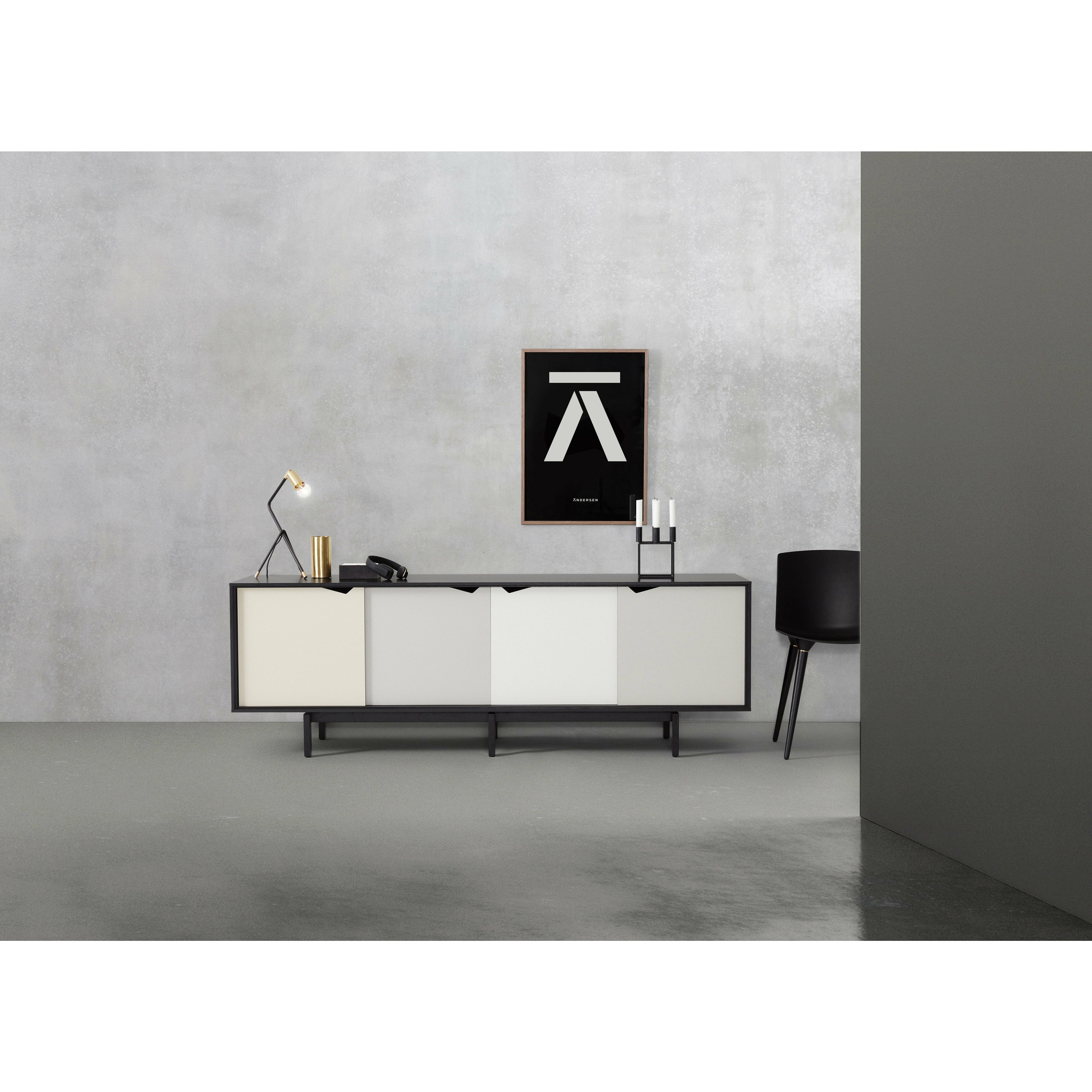 Andersen Furniture S1 på sidobadsvart, mångfärgade dörrar, 200 cm
