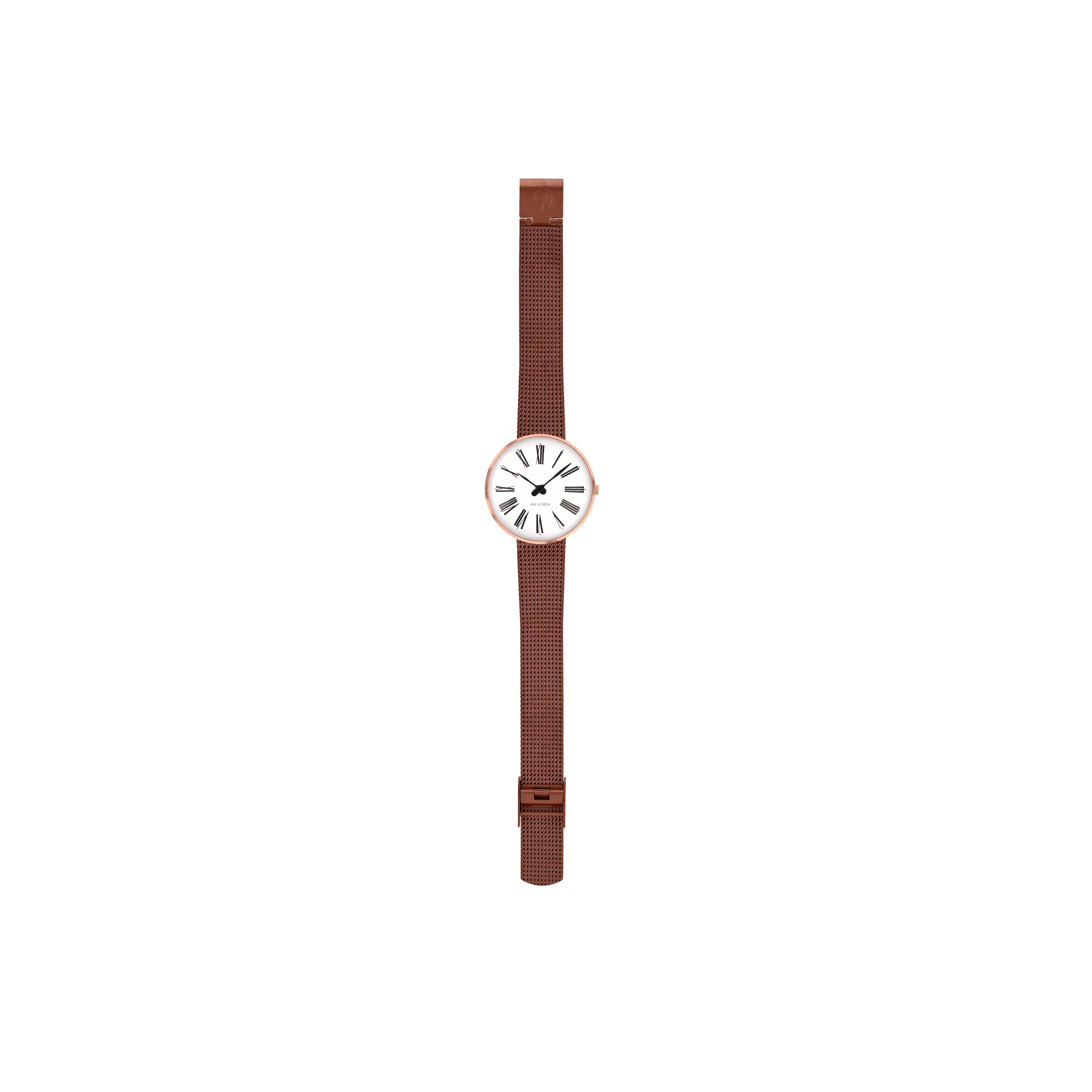 Arne Jacobsen Roman armband Watch Ø30, Rosé/ Copper Mesh