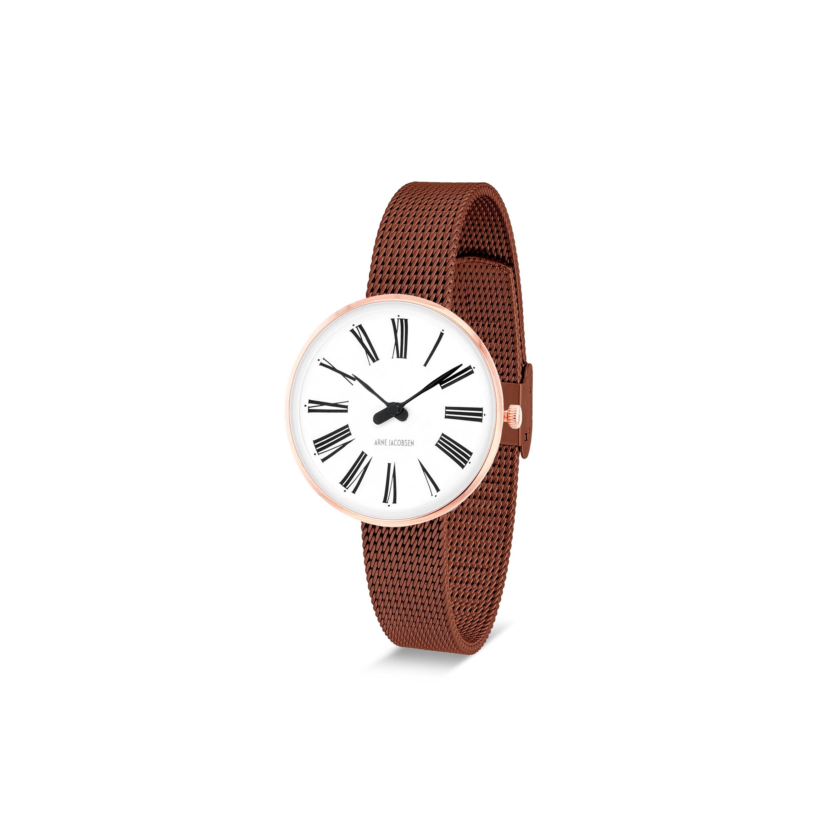 Arne Jacobsen Roman armband Watch Ø30, Rosé/ Copper Mesh