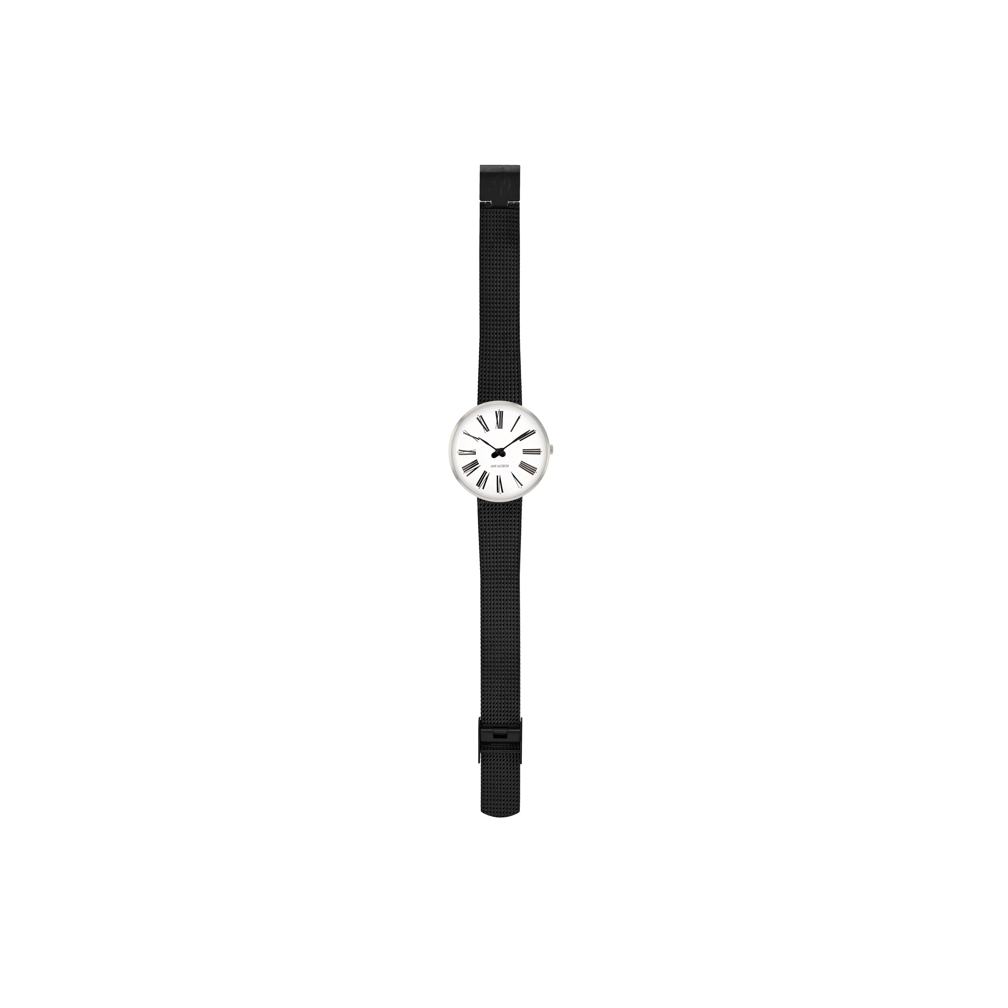 Arne Jacobsen Roman armband Watch Ø30, Black Mesh