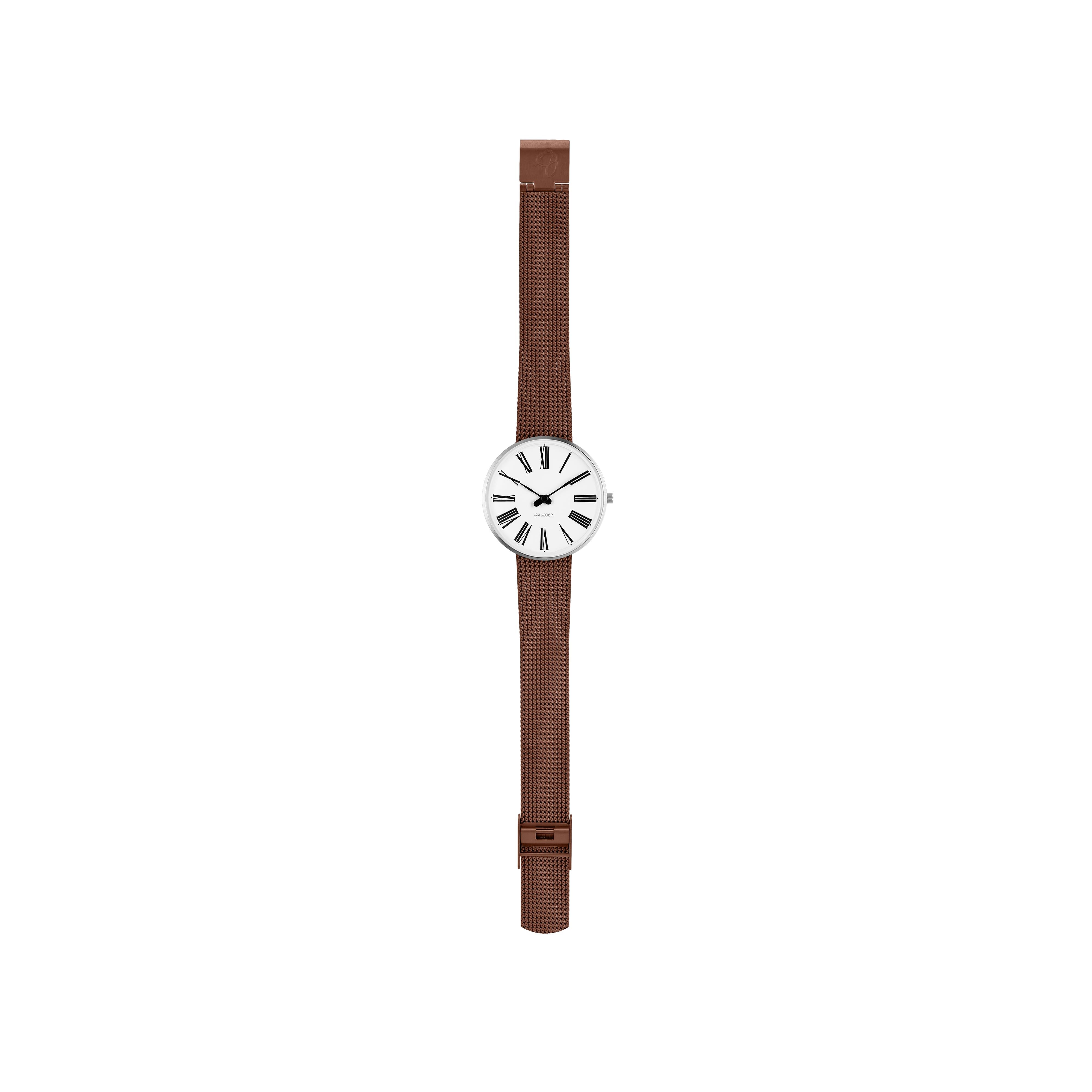 Arne Jacobsen Roman armbandsklocka Ø34, kopparnät