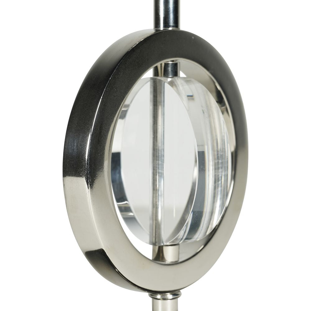 Authentic Models Art Déco Circle Lamp Single, Silver