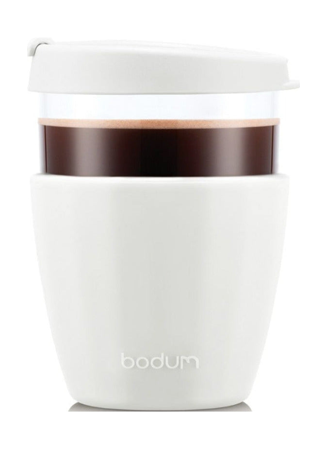 Bodum Joycup Rejsekrus Glas Hvid, 0.4 L