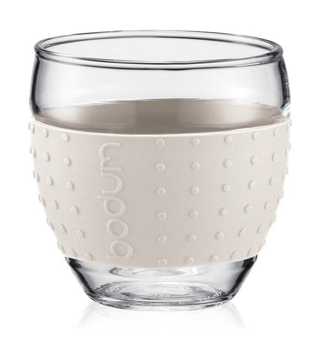 Bodum Pavina Glas Med Silikone Hvid 0.1 L, 2 Stk.