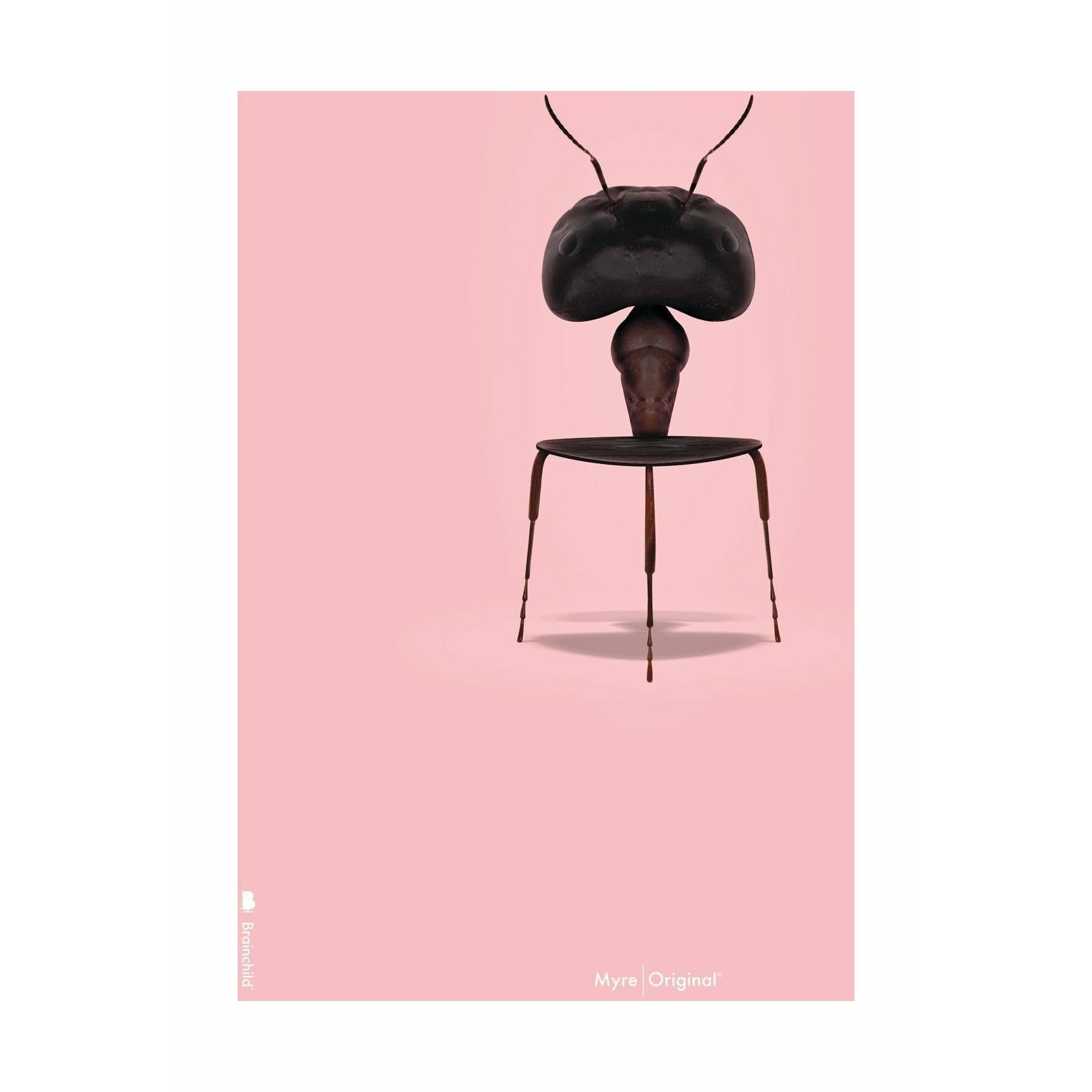 Brainchild Ant Classic Affisch No Frame 30x40 cm, rosa bakgrund