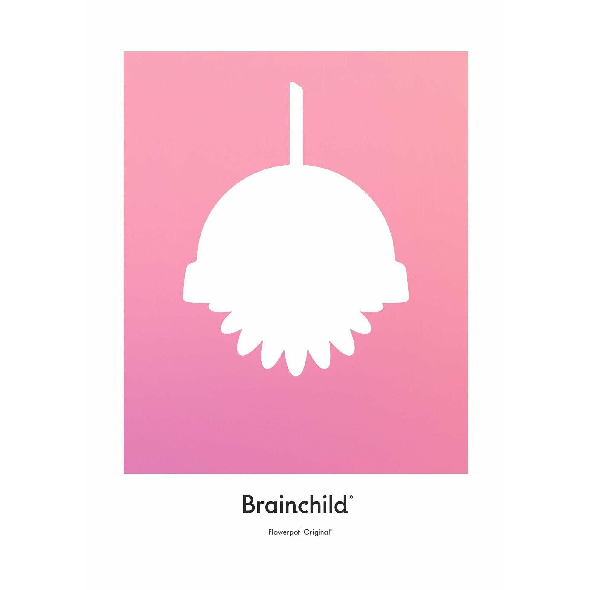 Brainchild Flowerpot Designikon Poster ingen ram 50x70 cm, rosa