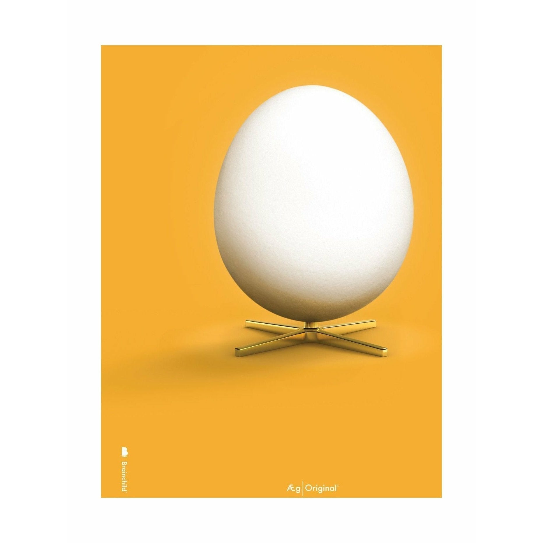 Brainchild Egg Classic Affisch ingen ram 30x40 cm, gul bakgrund