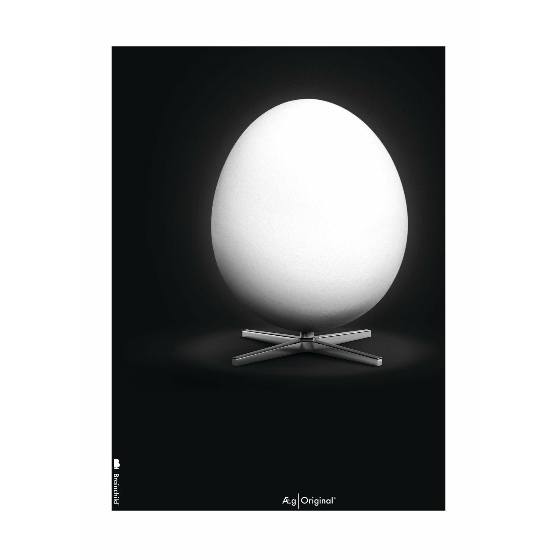 Brainchild Egg Classic Poster ingen ram A5, svart bakgrund