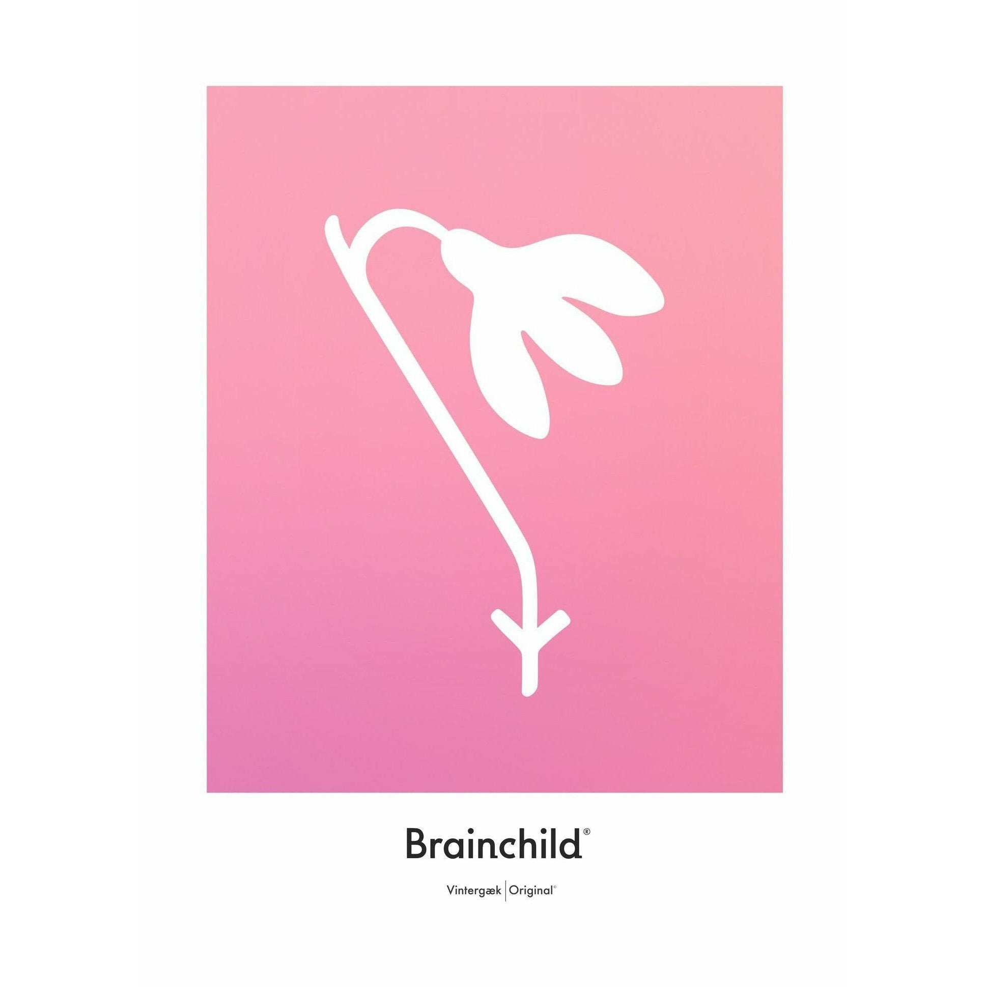 Brainchild Vintergästdesignikon affisch ingen ram 30x40 cm, rosa