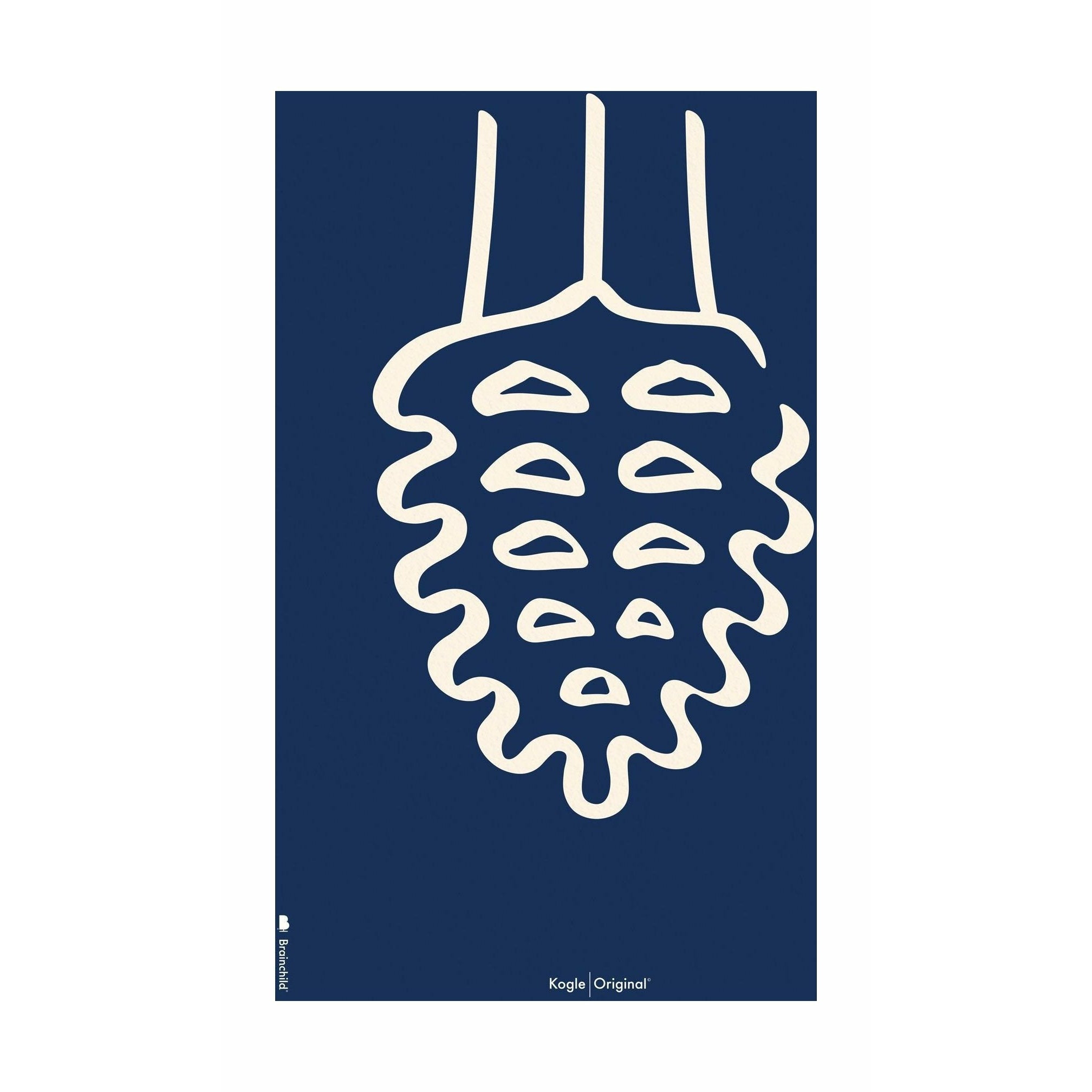 Brainchild Buller Line -affisch ingen ram 30x40 cm, blå bakgrund