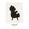 Brainchild Nallebjörn designikon affisch ingen ram 30x40 cm, grå