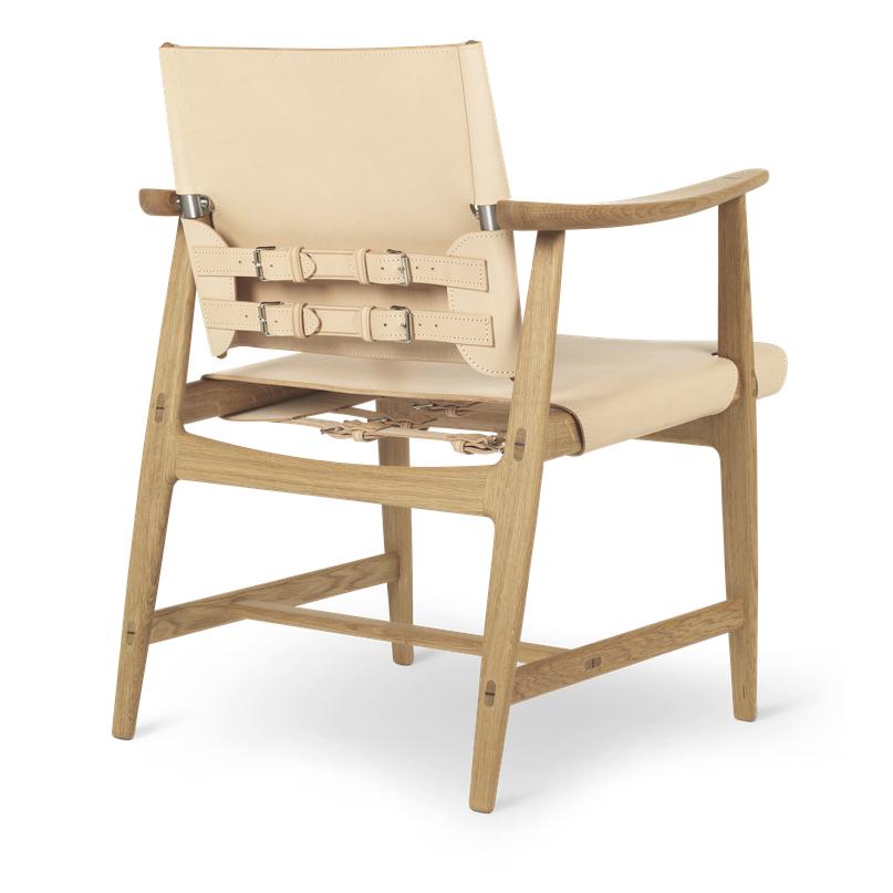 Carl Hansen BM1106 Hunter Chair, Oiled Oak, Nature Core Leather