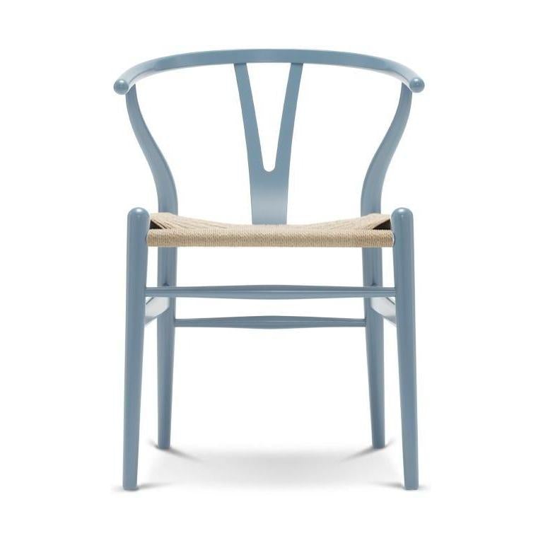 Carl Hansen CH24 Y-Chair Beech Steel Blue, Nature Flät