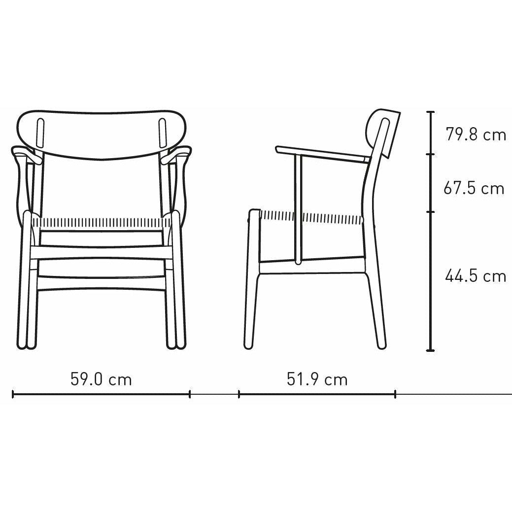 Carl Hansen CH26 stol, tvål ek, naturfläta