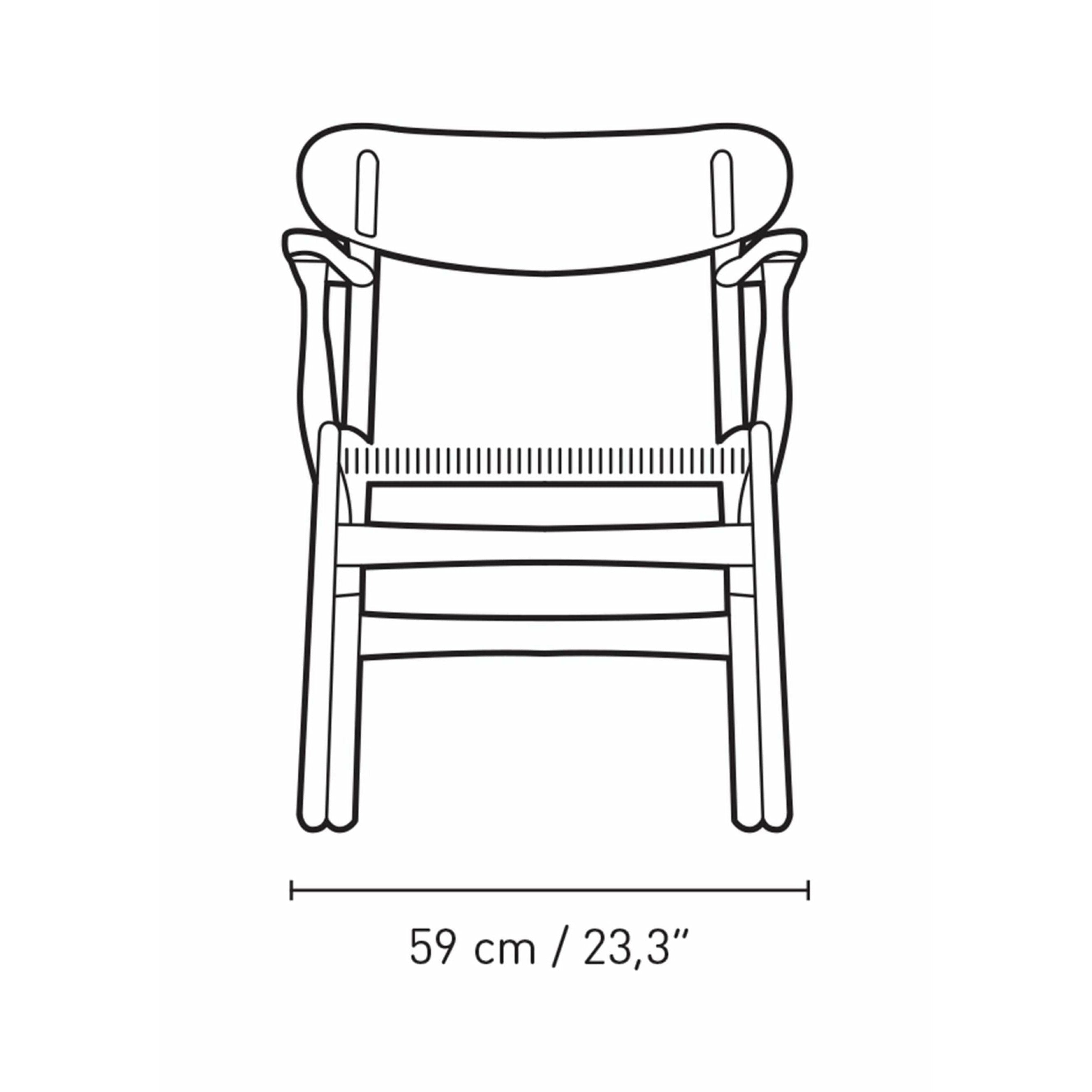 Carl Hansen CH26 -stol ek, skifferbrun/naturfläta - specialutgåva