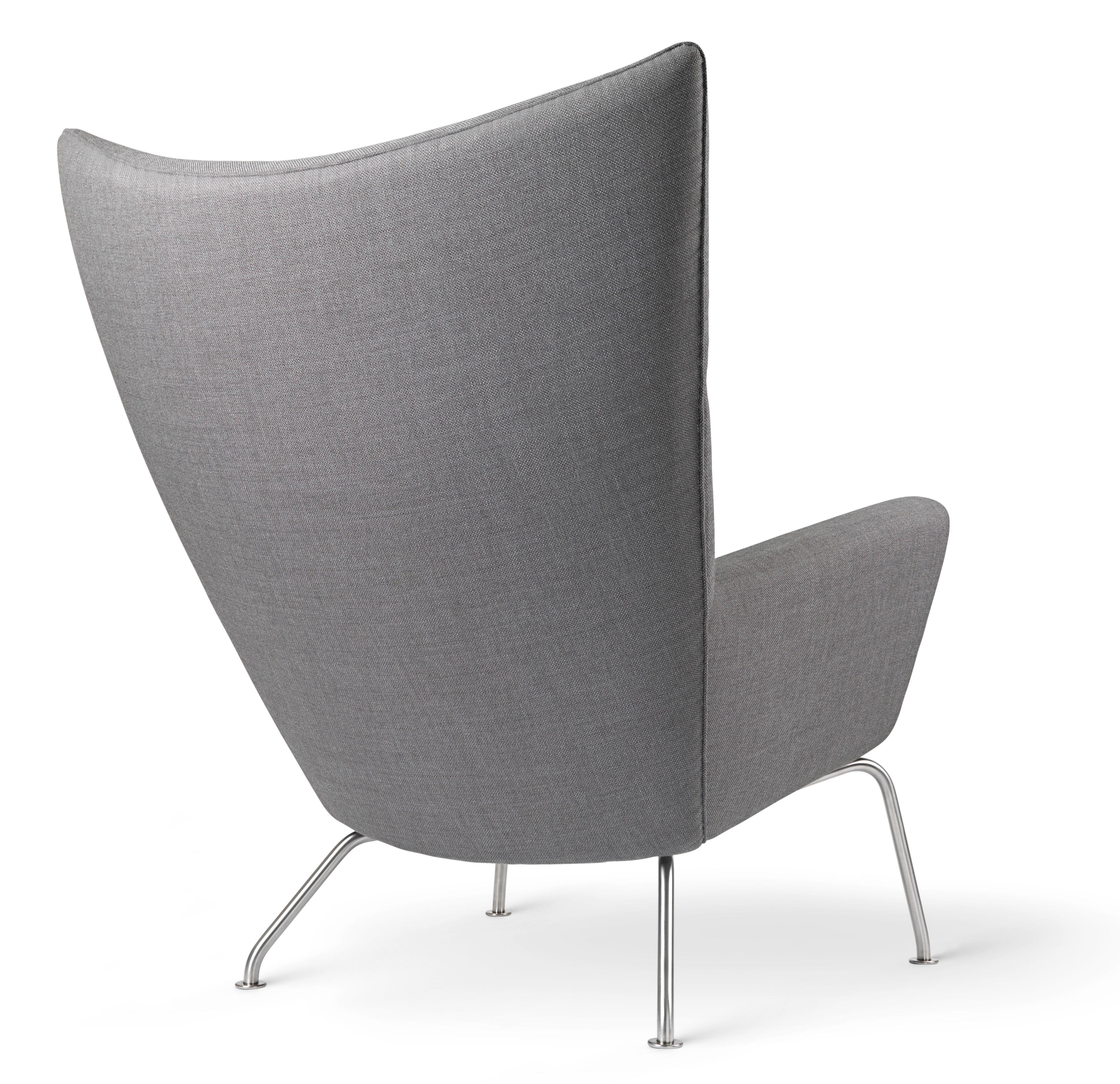 Carl Hansen CH445 Wing Chair Rustfrit Stål, Passion 6101