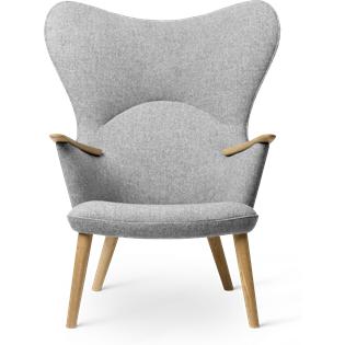 Carl Hansen CH78 Mama Bear Lounge Chair, Oak Oil/Grey Hallingdal 130