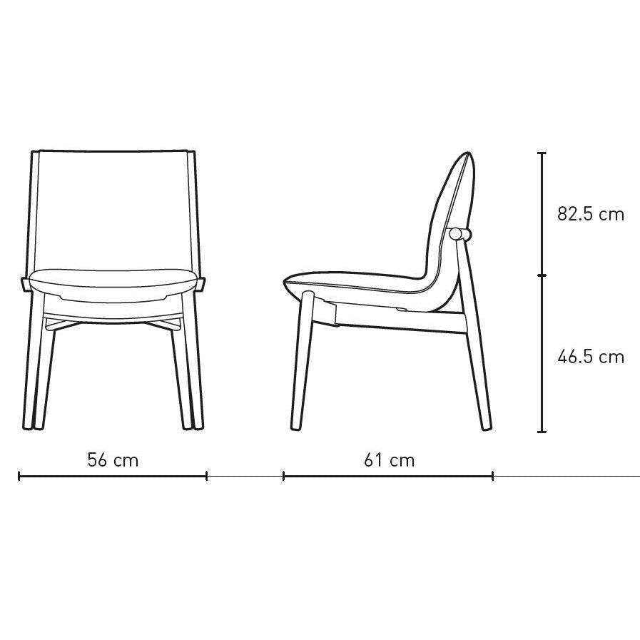 Carl Hansen E004 Embrace Chair, oljad valnöt, grå tyg