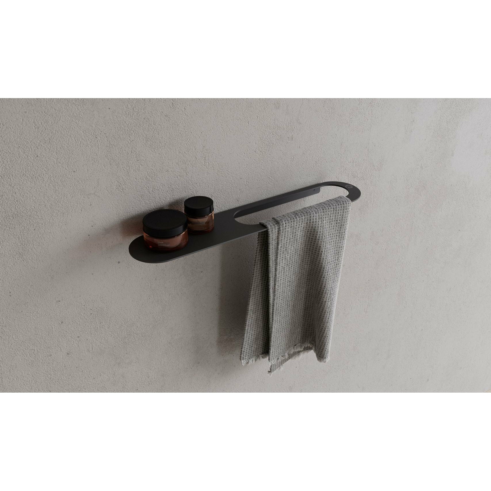 Copenhagen Bath CB 100 - handdukhållare med hyllan, matt svart