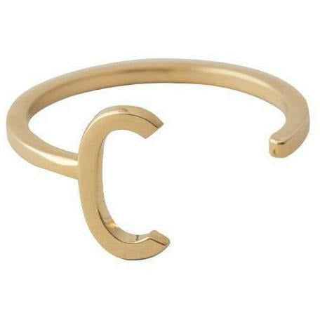 Design Letters LITERATION A-Z, 18K GOLD PLATED, C