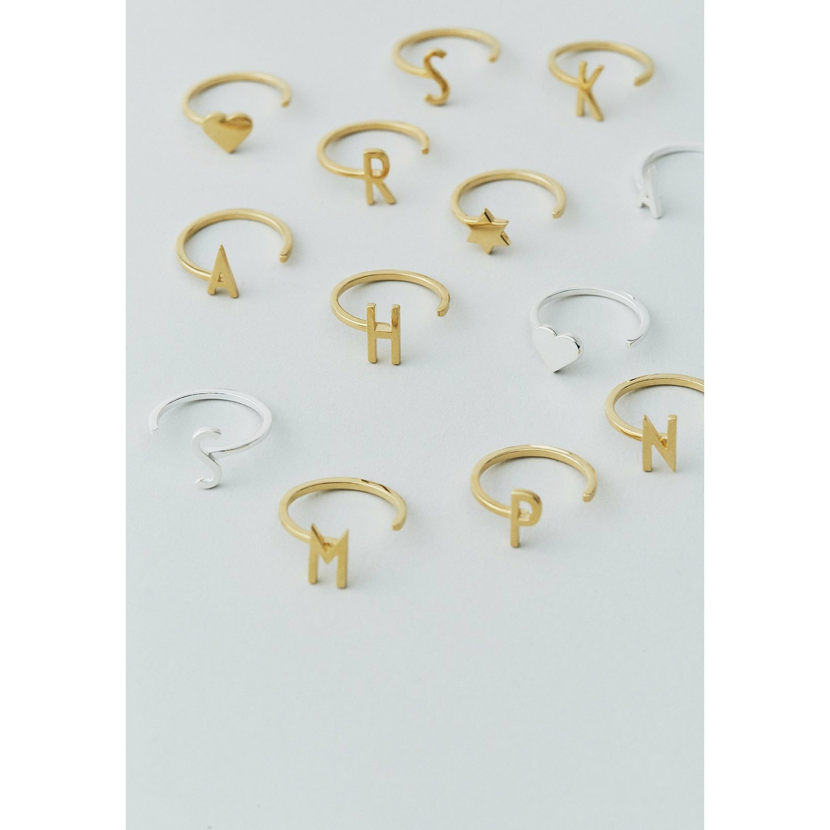 Design Letters LITERATION A-Z, 18K GOLD PLATED, IN