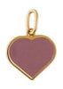 Design Letters Emalj Big Heart Pendant Charm Gold, Dusty Purple