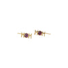 Design Letters Great Mom Ear Climber set med 2 st. 18k guldpläterad, Amethyst Purple