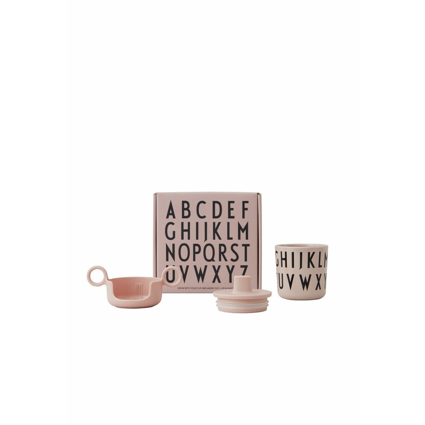 Design Letters Grow With Your Cup Sæt Melamin, Nude