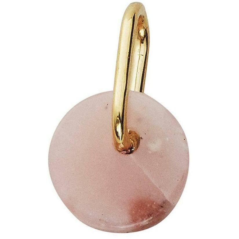 Design Letters Pink Opal Pendant Charm, Gold