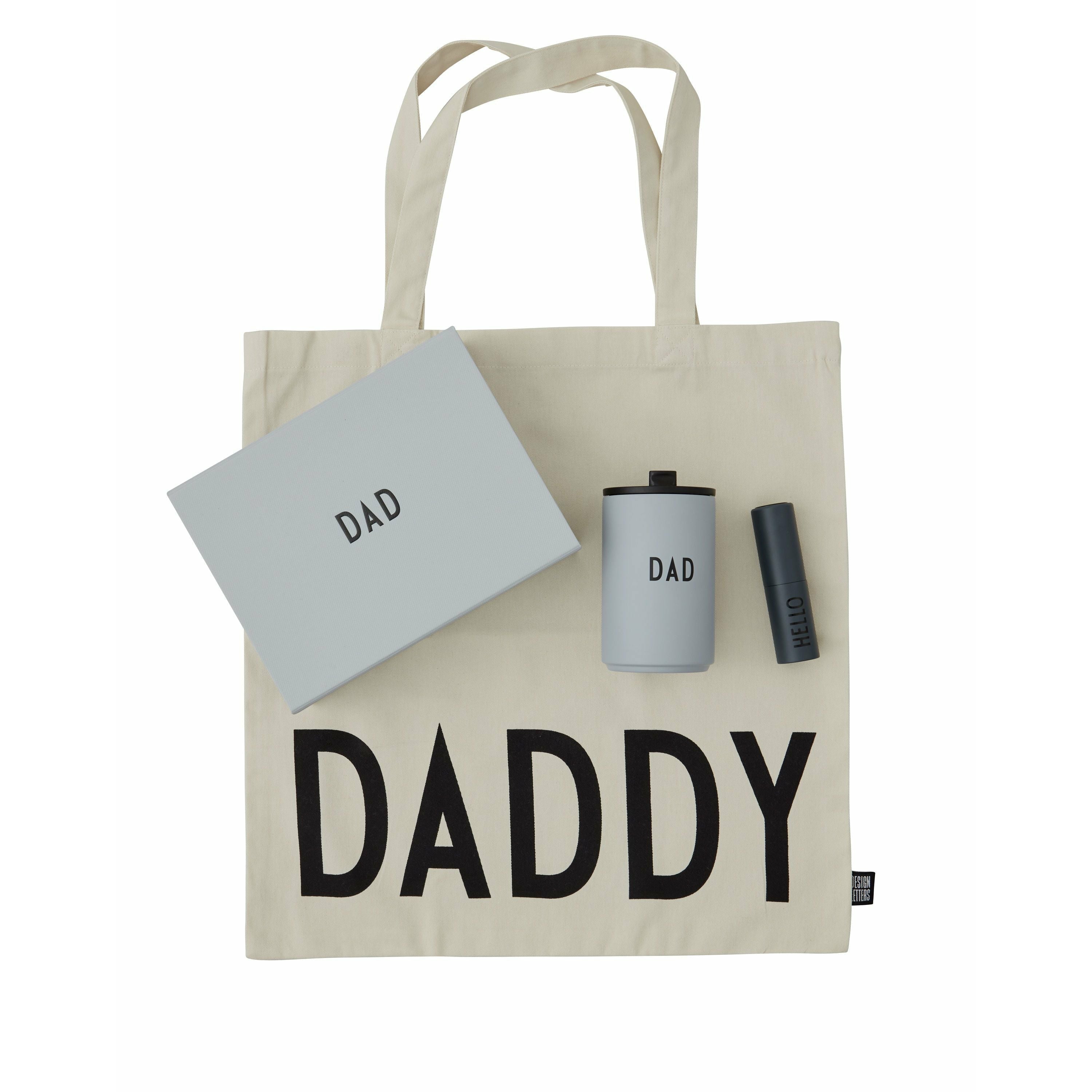 Design Letters Mamma & pappa presentförpackning, far, grå