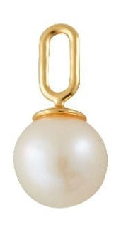 Design Letters Pearl Drop Pendant 8mm 18K Gold Plated Silver