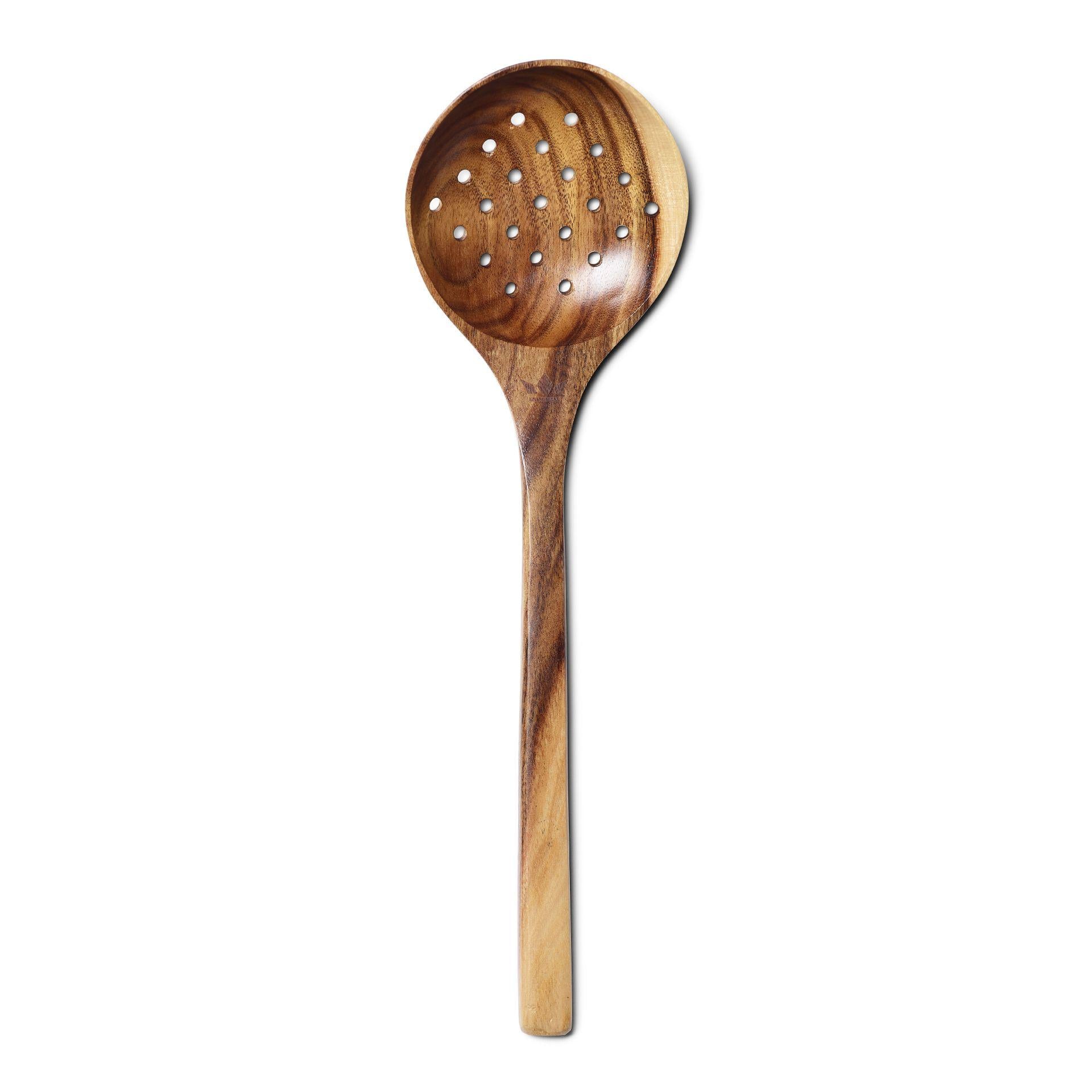 Dutchdeluxes Wooden Utensil Skimmer Spoon XL