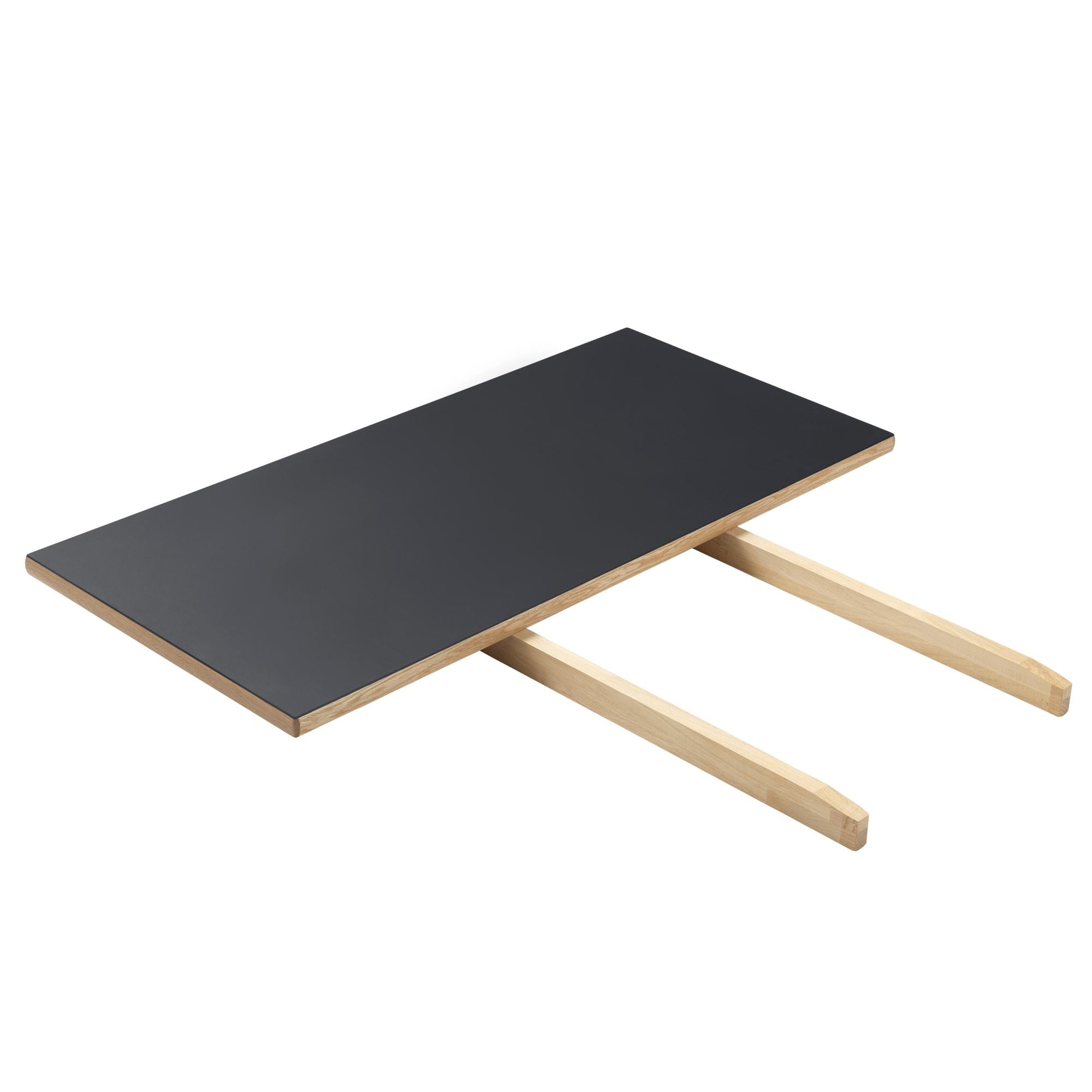 FDB Møbler C35 Ytterligare platta ek/mörkgrå linoleum, 45 cm