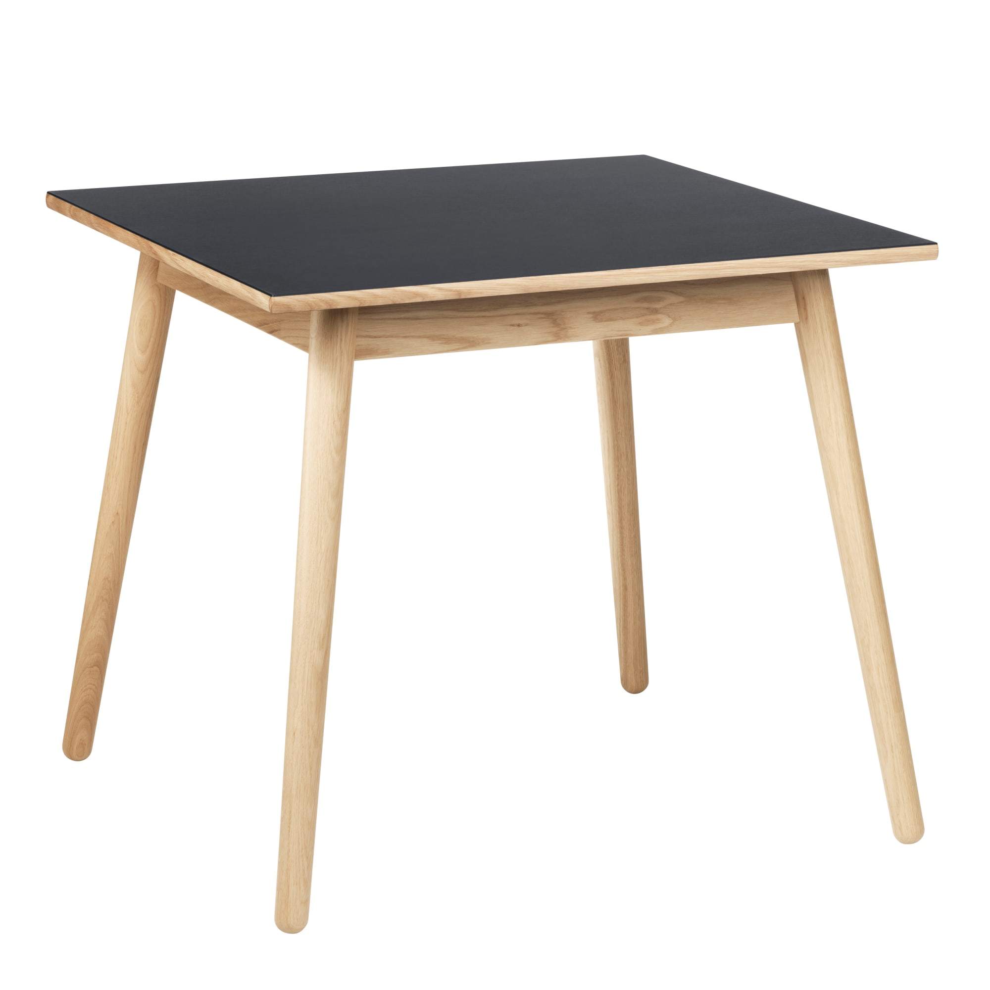 FDB Møbler C35A Spisebord Eg/Mørkegrå Linoleum, 82cm