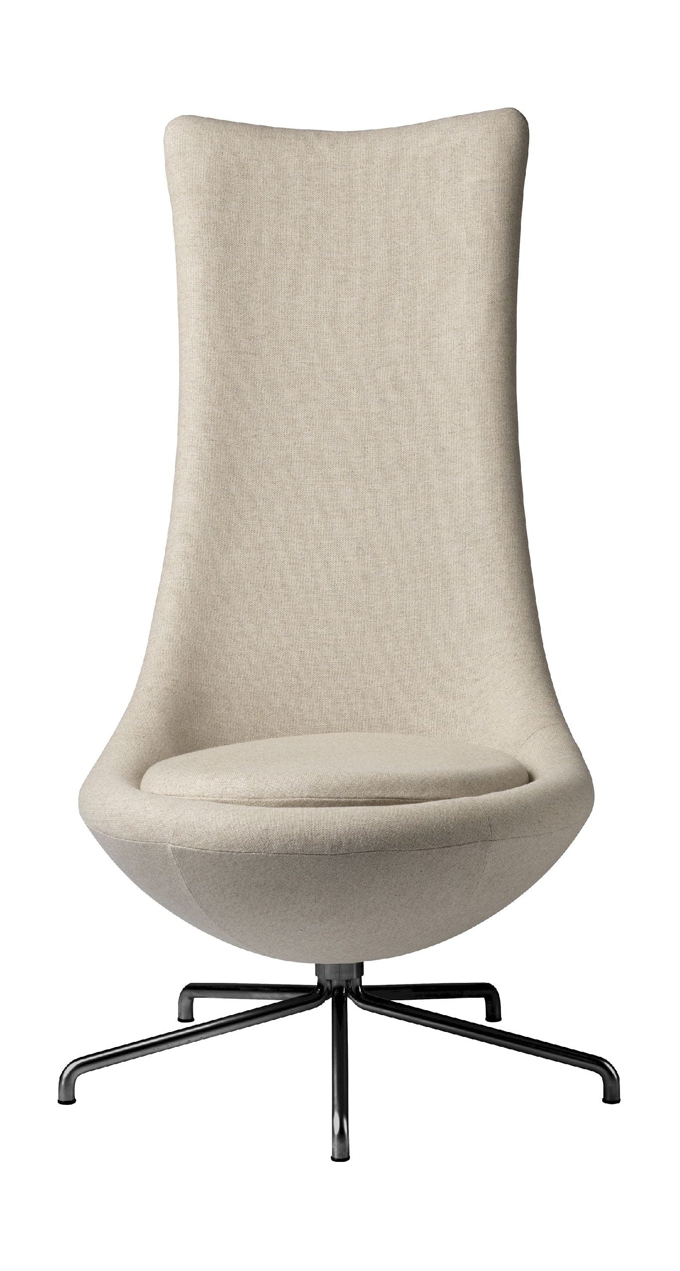 FDB Møbler L41 Bellamie Lounge -stol med svängbar ram, beige/svart