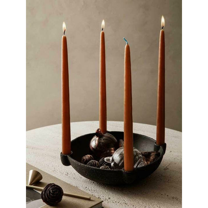 Ferm Living Bowl Candlestick Medium, svart