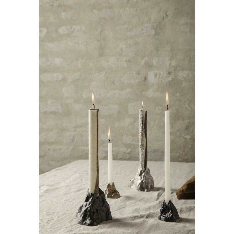 Ferm Living Stone Candle Holder Large, Grå Aluminium