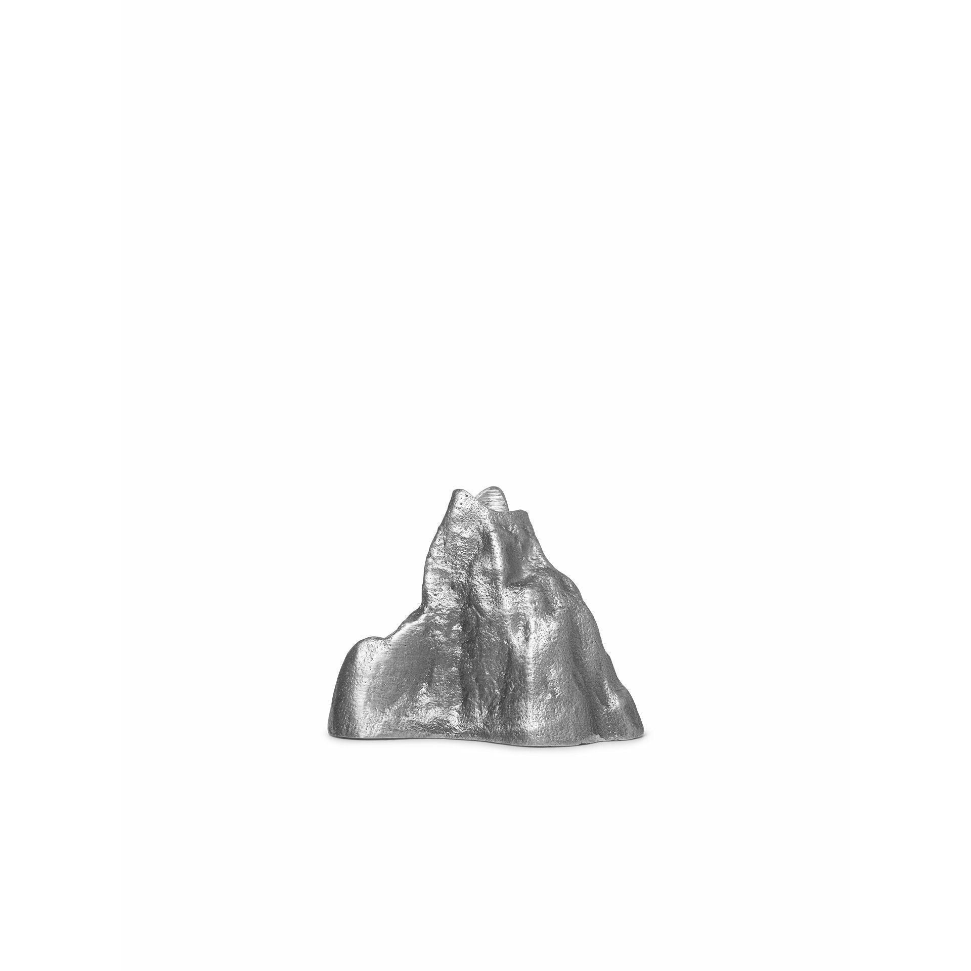 Ferm Living Stone Candle Holder Small, Grå Aluminium