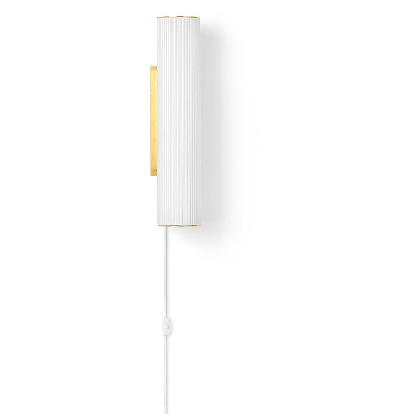 Ferm Living Vuelta Wall Lamp mässing Ø40 cm, vit