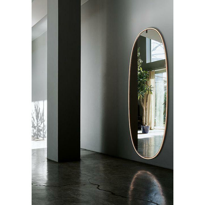 FLOS LA Plus Bele Wall Mirror med lätt, guld