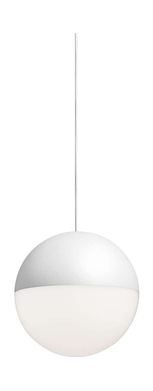 Flos String Light Sphere Pendant 22 m, vit
