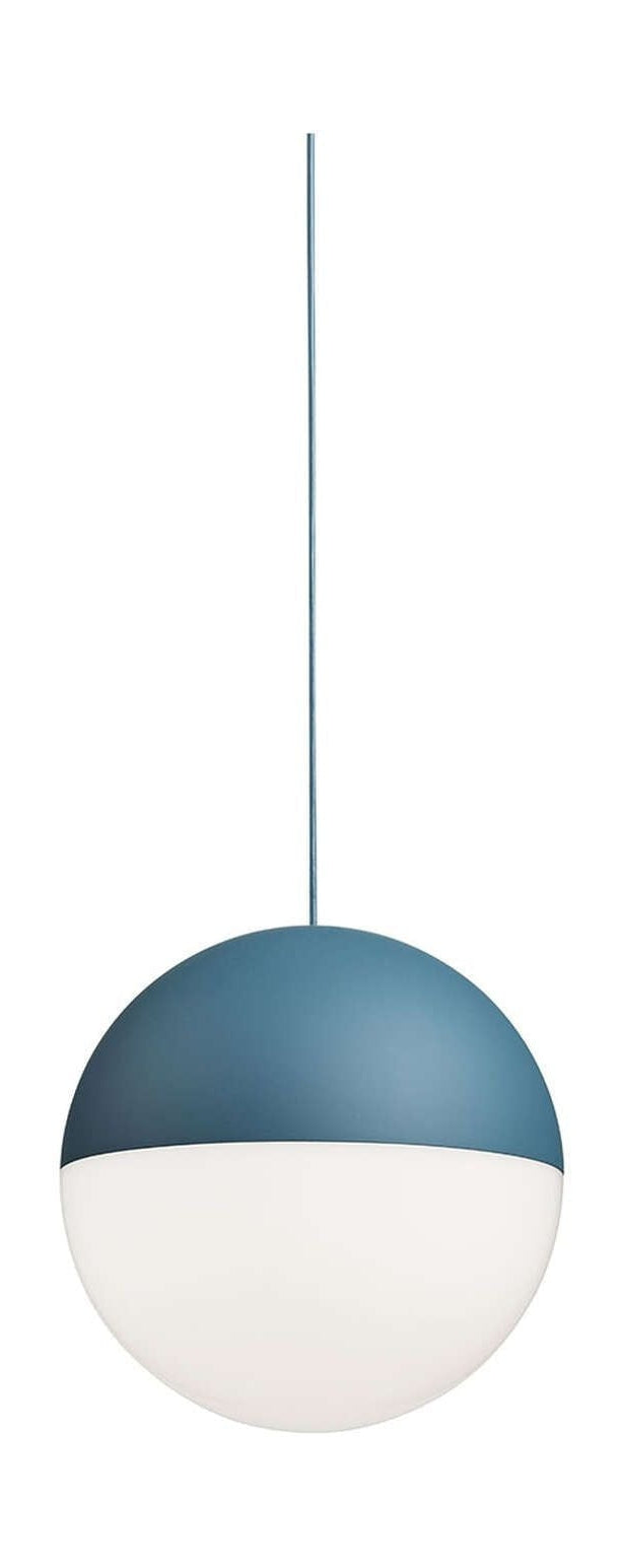 Flos String Light Sphere Pendant med spjäll 12 m, blå