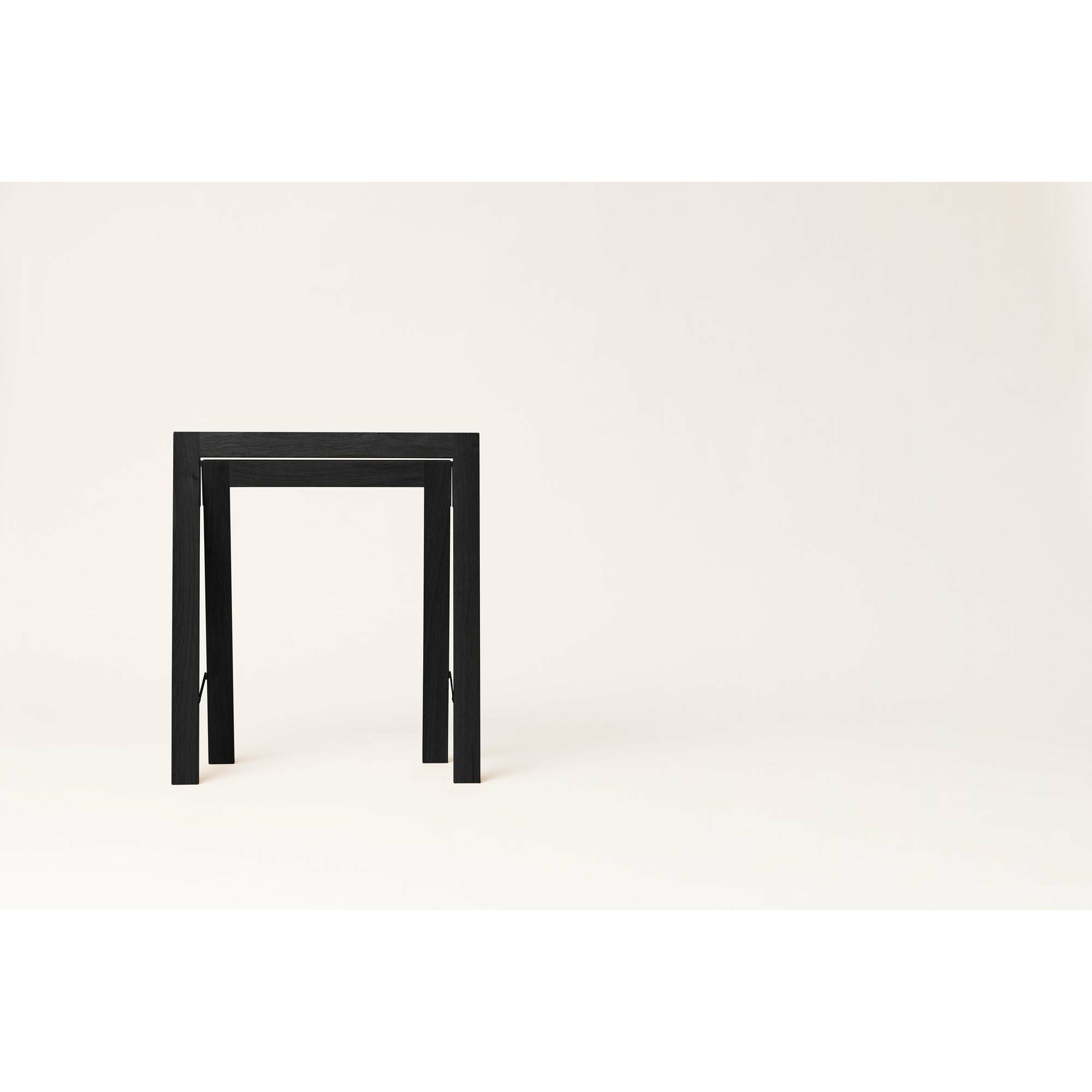 Form&Refine Austere bordsbockar uppsättning av 2, svart -färgad ek
